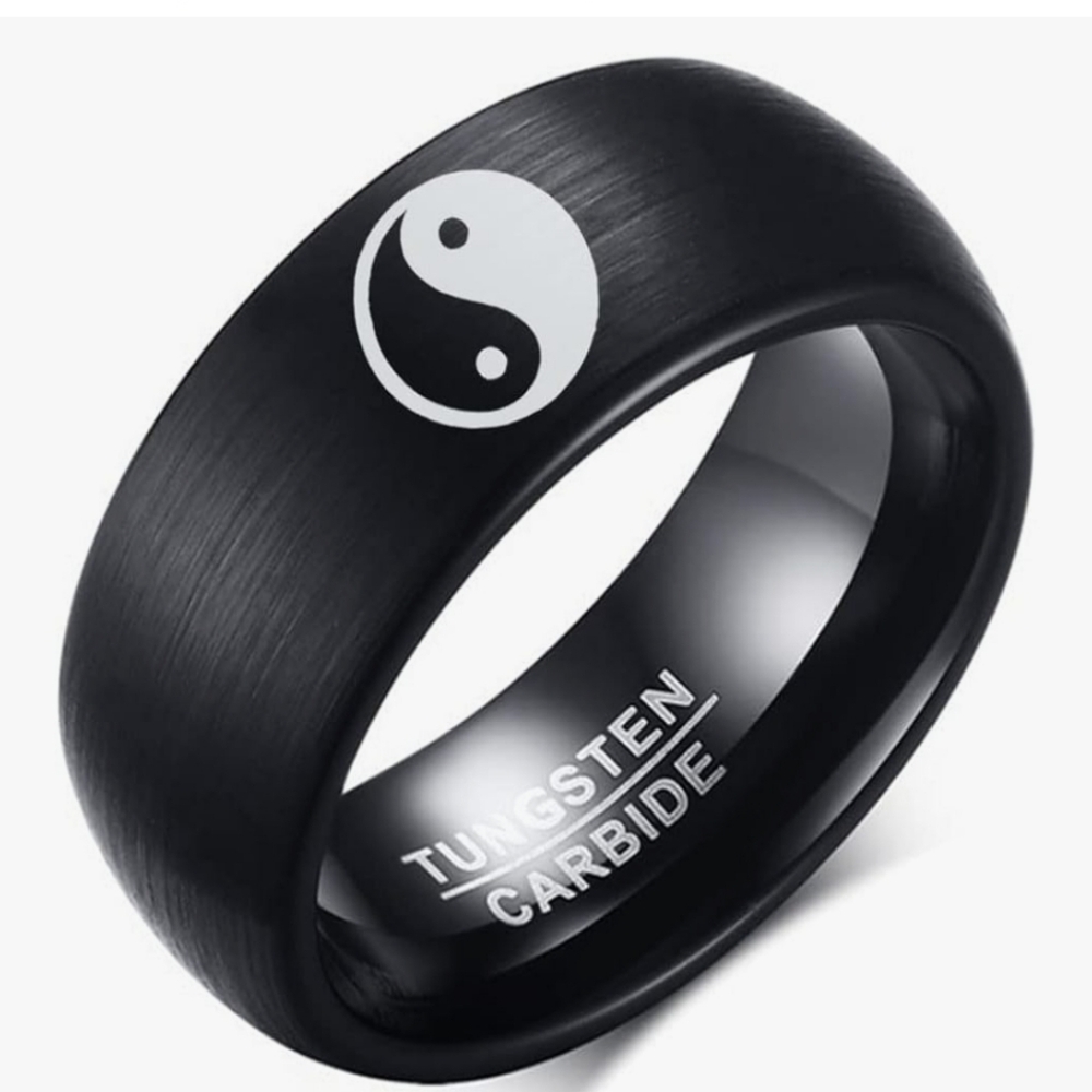 YIN YANG Tungsten Carbide like Ring